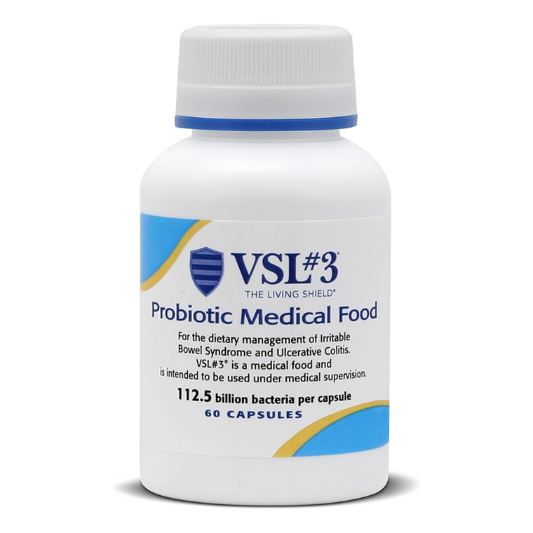 VSL3 Probiotics Medical Food 112.5B CFUs Capsules Support Digestive Health 60Ea