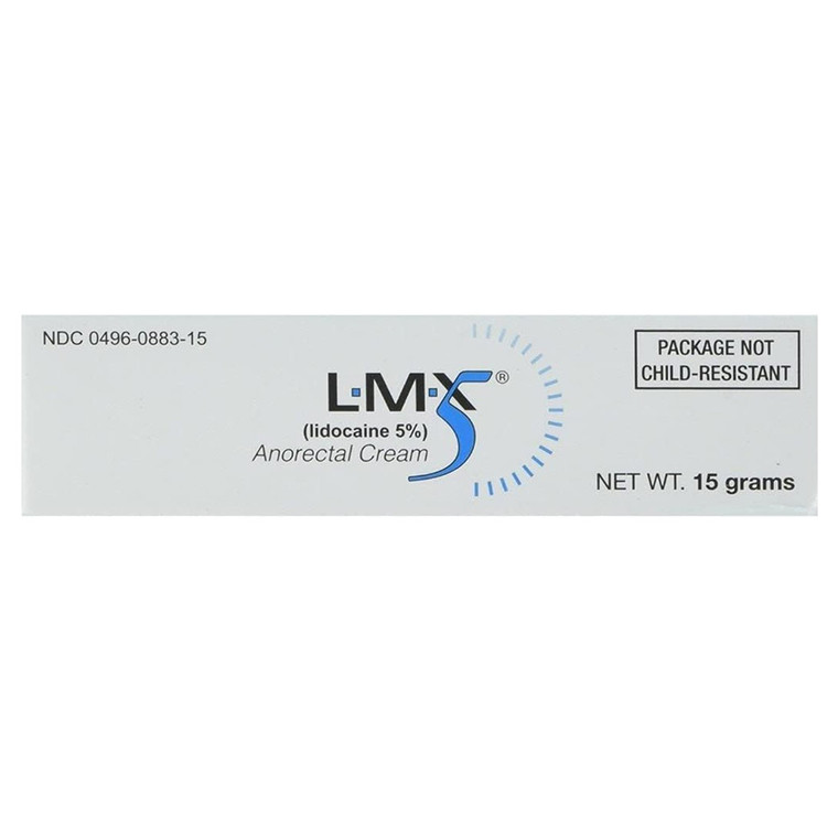 LMX 5 Lidocaine 5 Percent Anorectal Cream for Temporary Pain and Itching Relief 0.5Oz (15g)