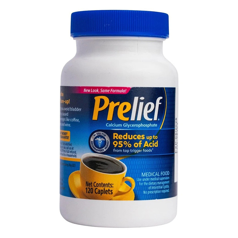 Prelief Acid Reducer Calcium Gylcerophosphate Dietary Supplement Caplets Support Stomach Health 120Ea