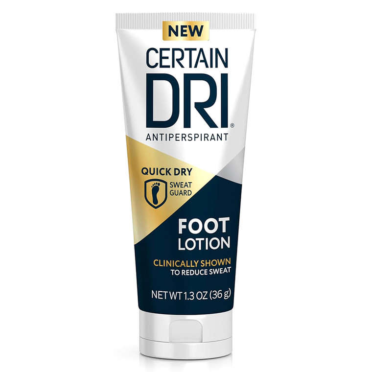 Certain Dri Antiperspirant Foot Lotion Quick Dry Sweat Protection 1.3Oz (36g)