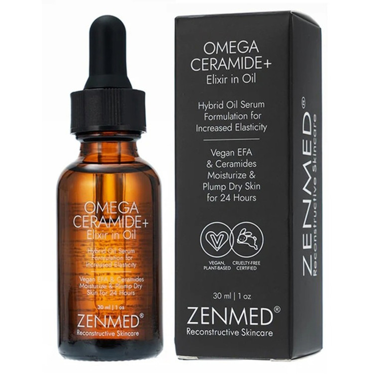 Zenmed Omegaceramide Plus Elixer Hybrid Oil Serum Moisture and Plump Dry Skin 1Oz (30ml)