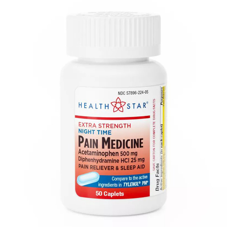 Geri Care Nighttime Pain Medicine Caplets Extra Strength 50Ea