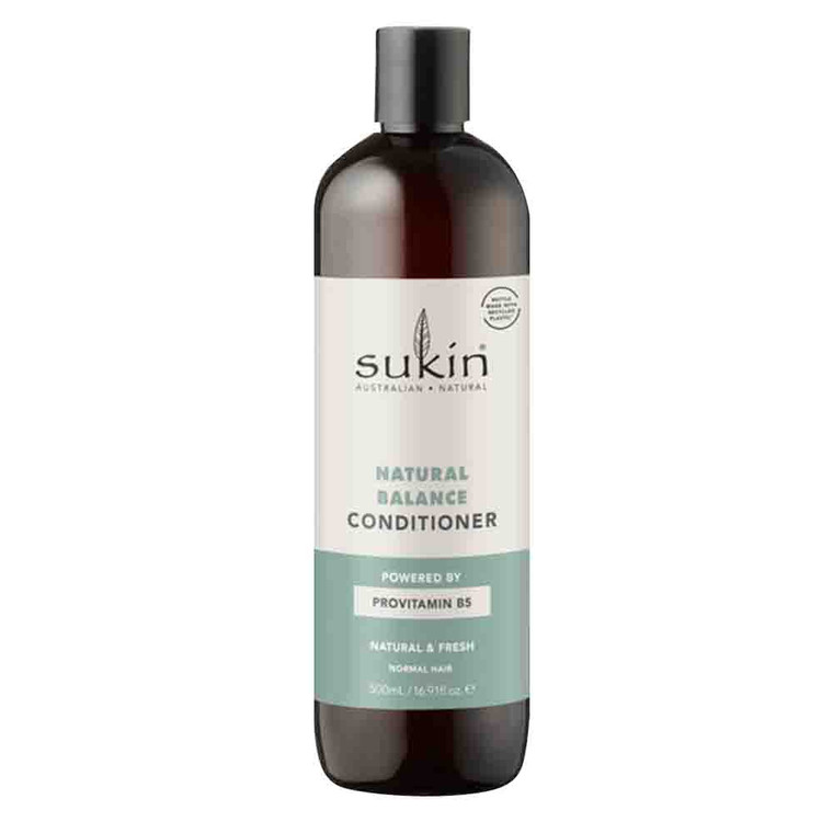 Sukin Natural Balance Conditioner Provitamin B5 Hydrate Detangle and Restore Natural Hair Shine 16.9Oz (500ml)