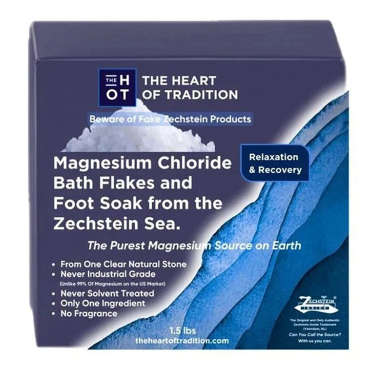The Heart of Tradition Magnesium Chloride Bath Flakes Foot Soak Zechstein 1.5Lb