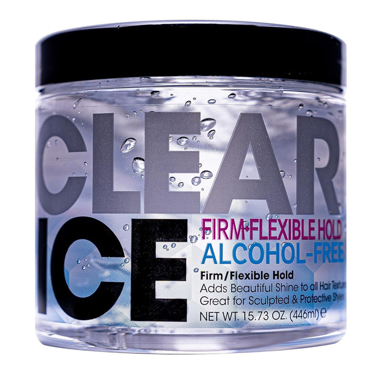 Ampro Clear Ice Gel Firm Flexible Hold for Hair Styling and Hold 15.73Oz (446ml)