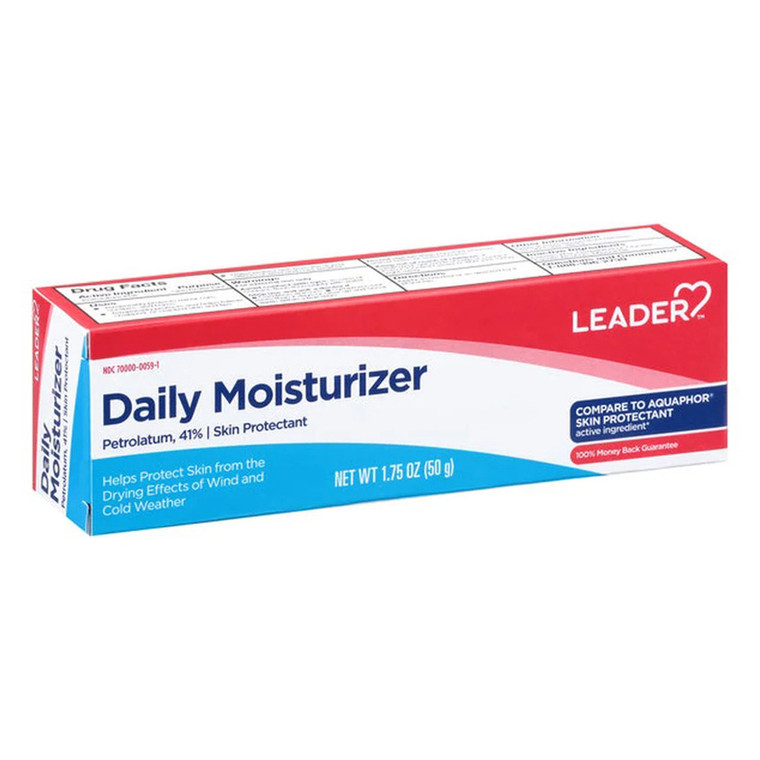 Leader Daily Moisturizer Petrolatum 41 Percent Skin Protectant 1.75Oz (50g)