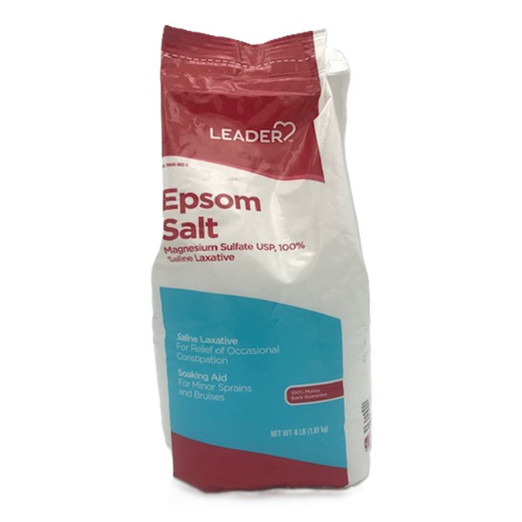 Leader Epsom Salt Magnesium Sulfate for Occasional Constipation Relief 64Oz (1814g)
