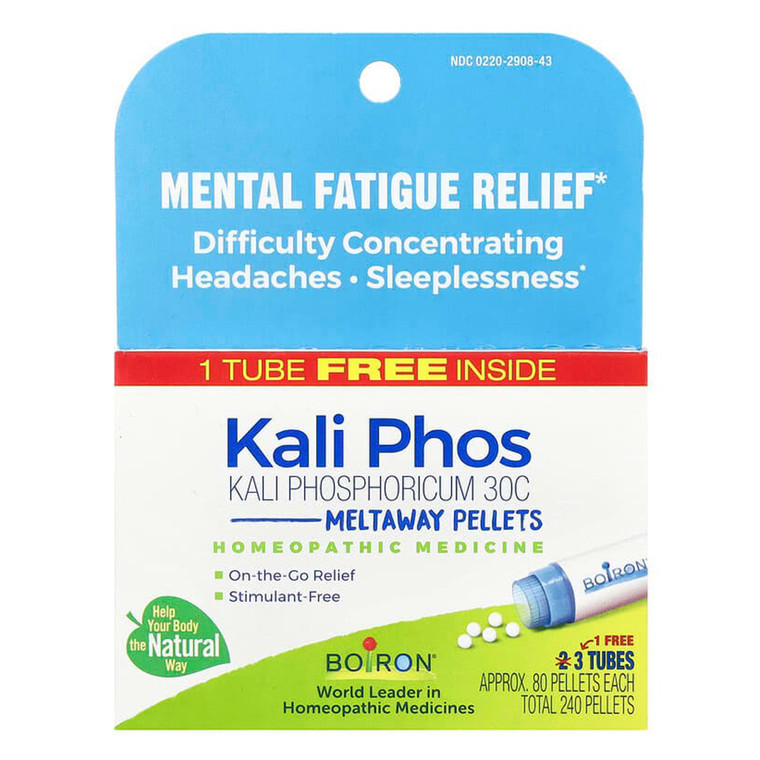 Boiron Kali Phosphoricum 30 C Meltaway Pellets Homeopathic Medicine Comforting Soothing 3Ea