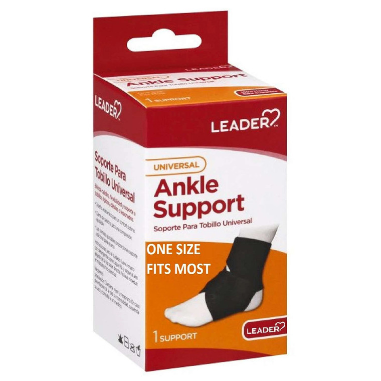 Leader Universal Ankle Support One Size Fits Most for Ankle Support and Stability 1Ea