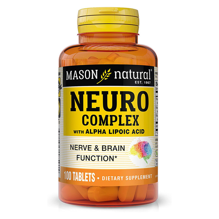 Mason Natural Neuro Complex with Alpha Lipoic Acid Tablets for Nerve and Brain Function Support 100Ea