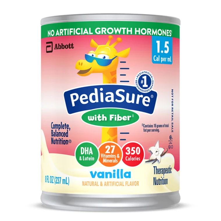 PediaSure Complete Balanced Nutrition With Fiber Vanilla Therapeutic Nutrition 8Oz (237ml), Pack of 24