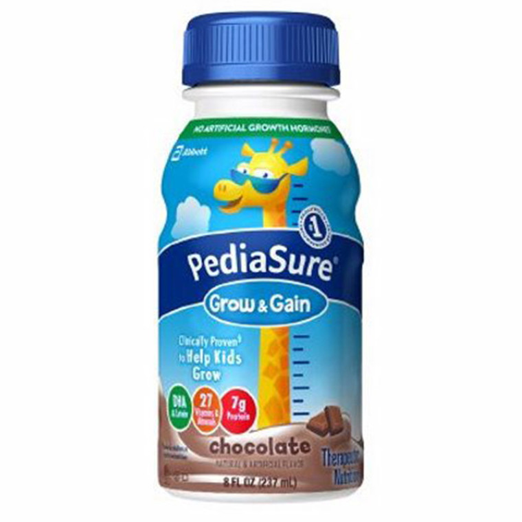 PediaSure Grow Gain Complete Nutrition Chocolate Shake for Kids 8Oz (237ml), Pack of 24