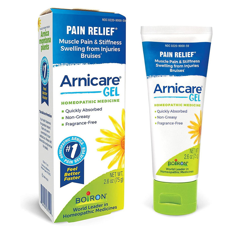 Boiron Arnicare Gel Homeopathic Medicine Pain Relief Soothing Relief 2.6Oz (75g)