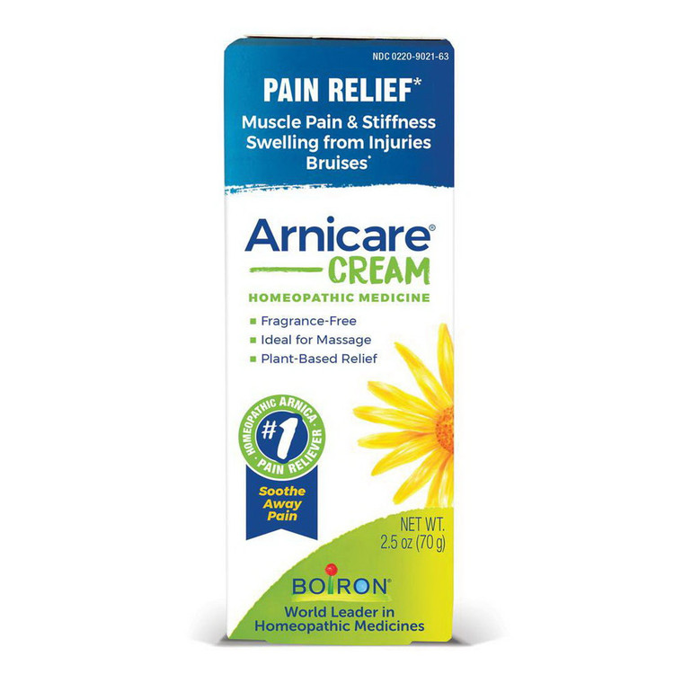 Boiron Arnicare Pain Relief Cream, Homeopathic Medicine, 2.5 Oz