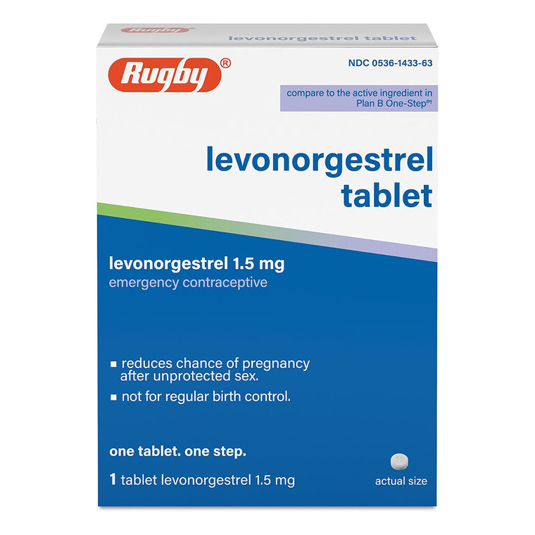 Rugby Levonorgestrel 1.5 mg Tablet for Emergency Contraception 1Ea