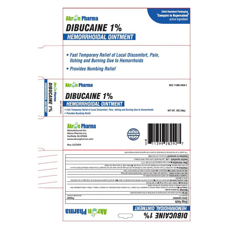 Akron Pharma Dibucaine 1 Percent Hemorrhoidal and Topical Analgesic Ointment Relief Itching and Burning 2Oz (56g)