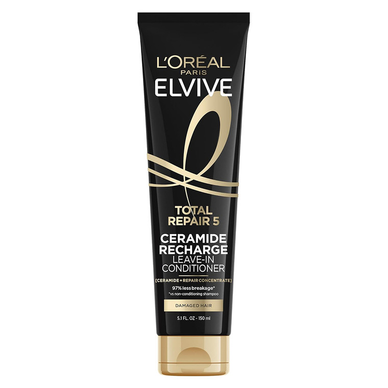 LOreal Paris Elvive Total Repair 5 Ceramide Recharge Leave In Conditioner for Damaged Hair 5.1Oz (150ml)