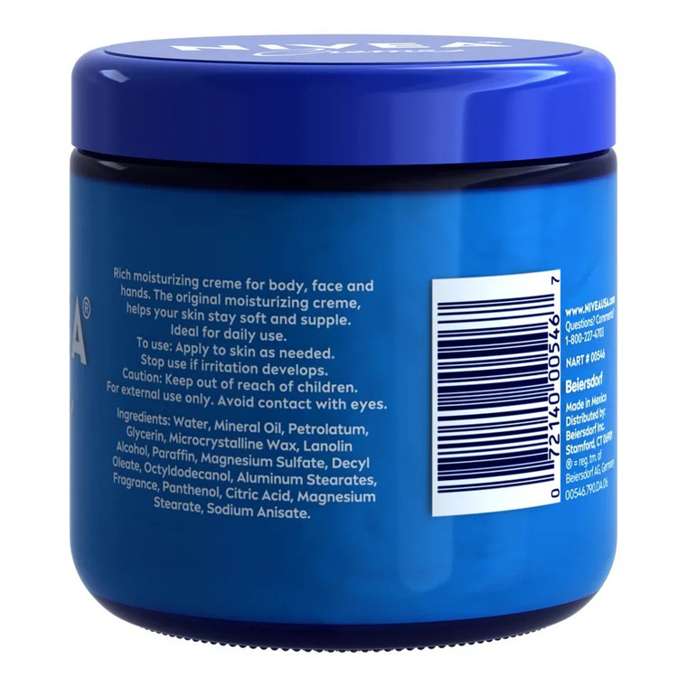 Nivea Creme Body Moisturizing Cream Fresh Hydrating Skin Care 13.5Oz (382g)