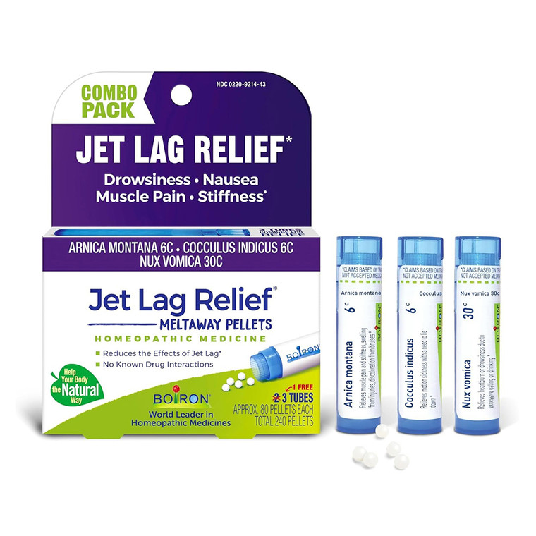 Boiron Jet Lag Relief Homeopathic Medicine Tubes Comforting Soothing 3Ea