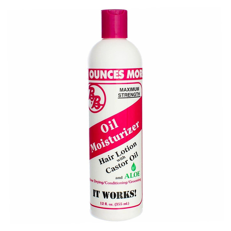 Bronner Brothers Oil Moisturizer Hair Lotion with Castrol Oil and Aloe 12Oz (355ml)