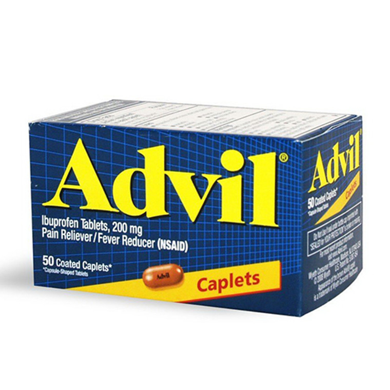 Advil Advanced Medicine For Pain, 200 Mg, Caplets 50 Ea