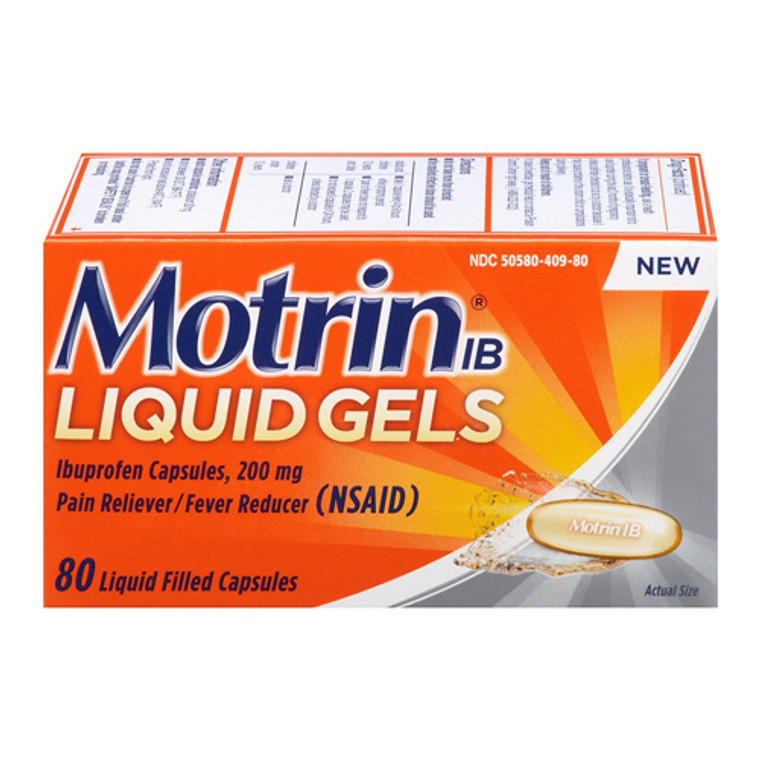 Motrin Ibuprofen Pain Reliever 200Mg Liquid Capsule Gels - 80 Ea