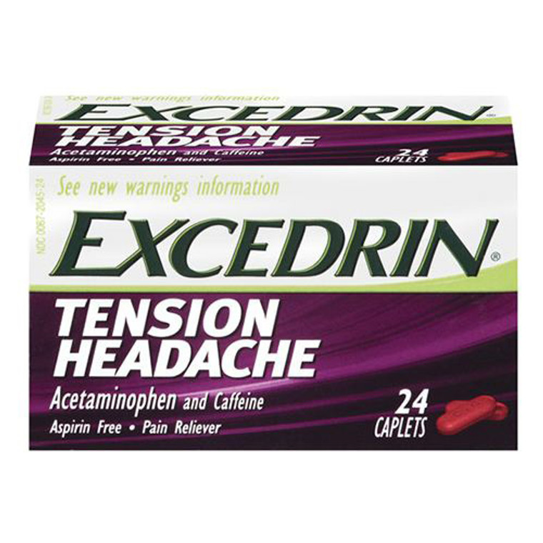 Excedrin Asprin Free Tension Hedache Caplets, 24 Ea