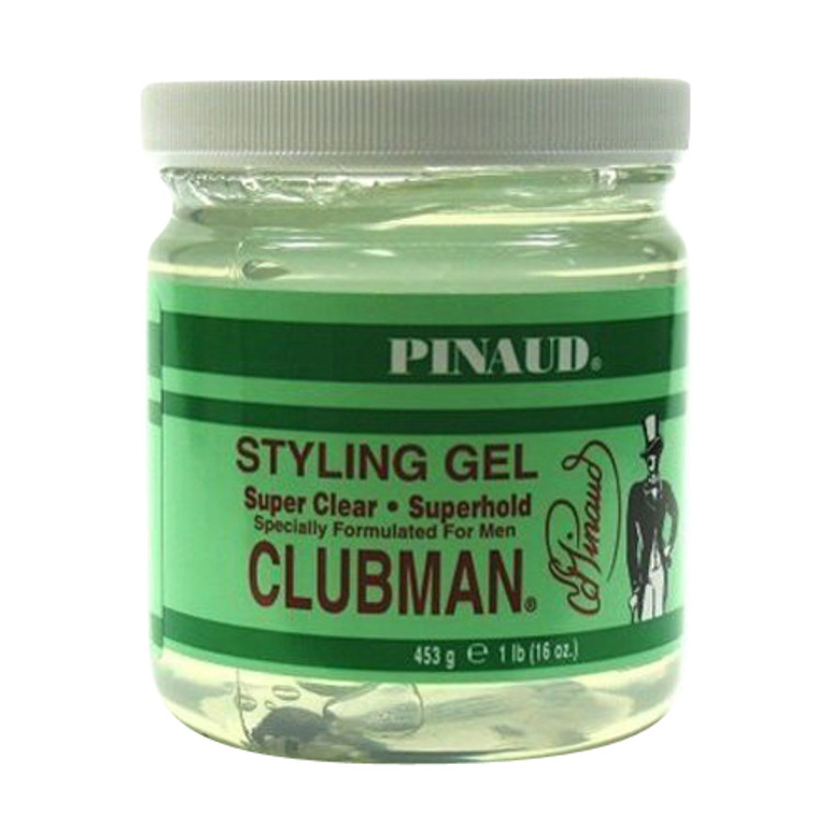 Clubman Pinaud Super Clear Hair Styling Gel Super Hold, 16 oz