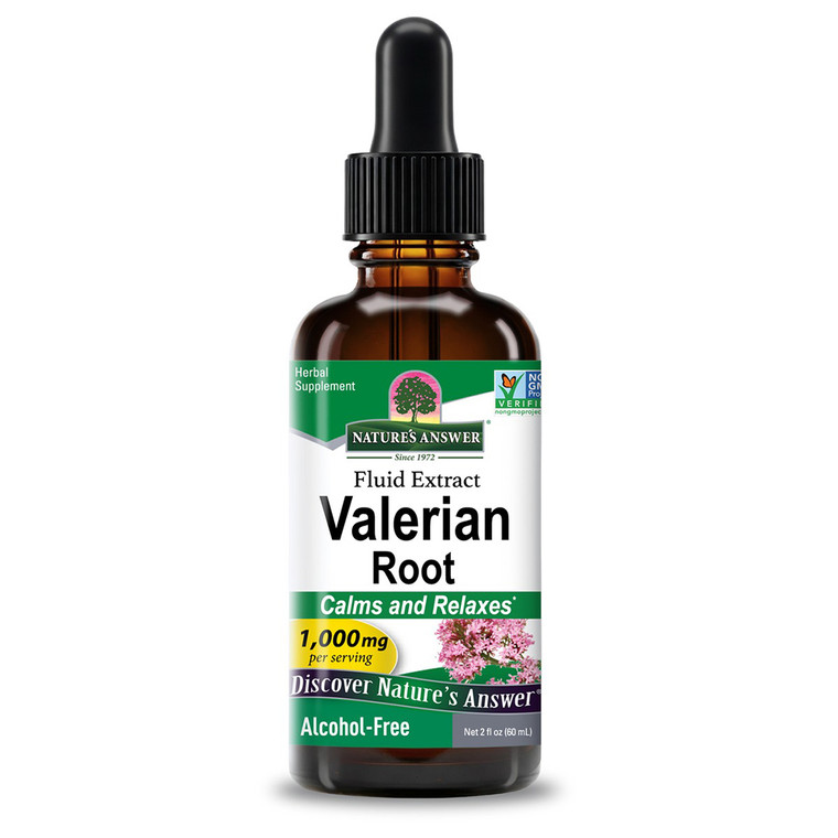 Natures Answer Valerian Root Extract 1000mg Alcohol Free Supports Calm and Relax Mind 2Oz (60ml)