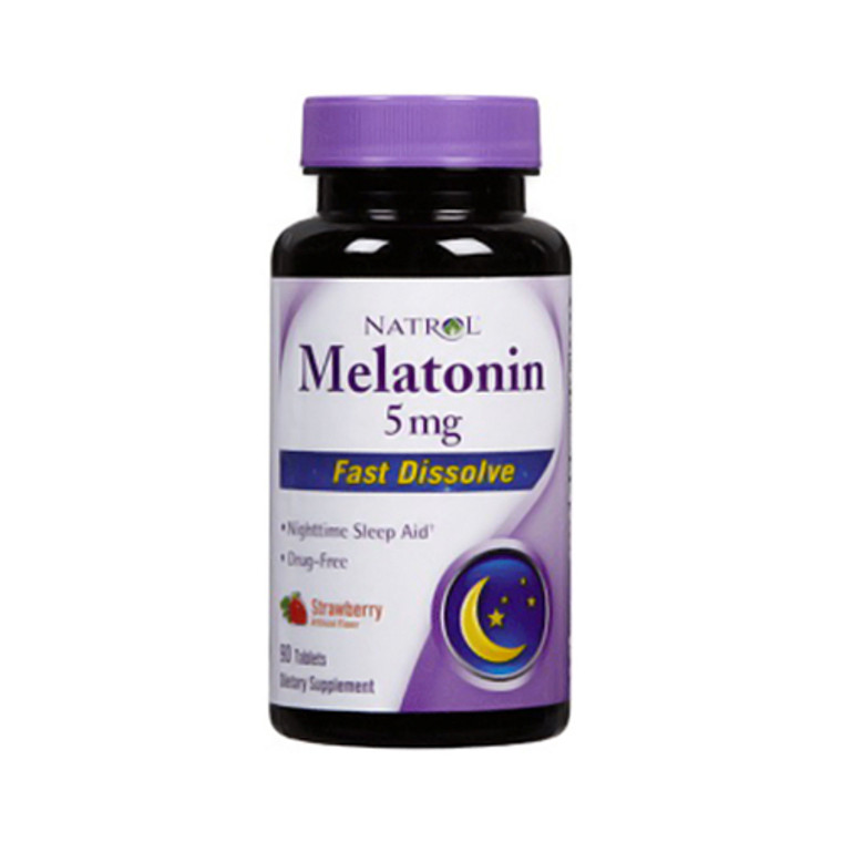 Natrol Melatonin Fast Dissolve 5 Mg Tablets, Strawberry - 90 Ea
