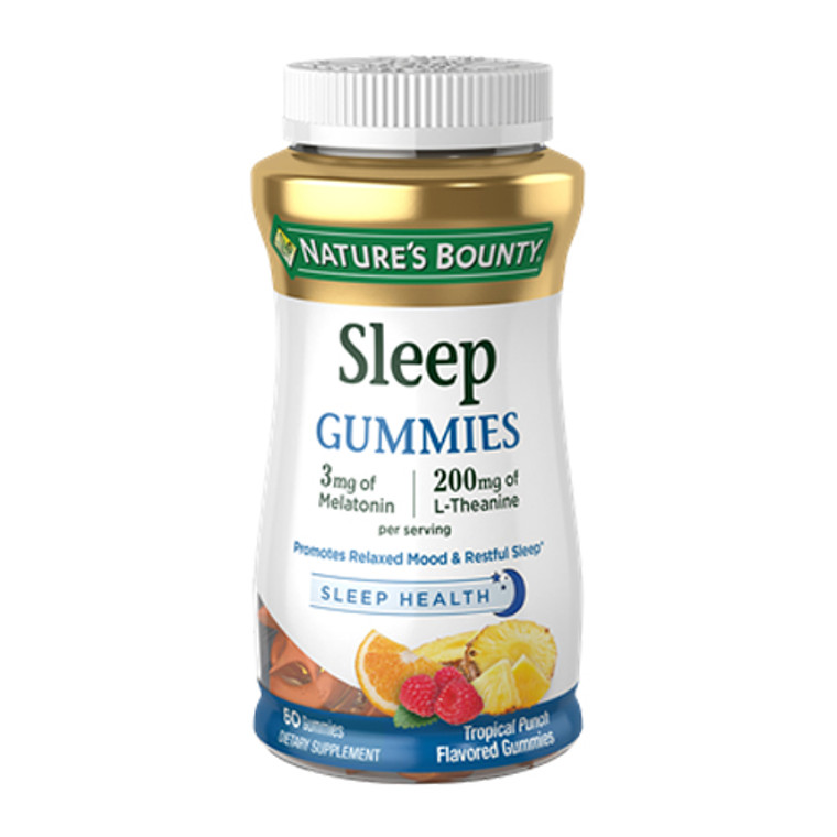 Natures Bounty Sleep Complex 3 mg Melatonin/200 mg L-Theanine Gummies, 60 ea