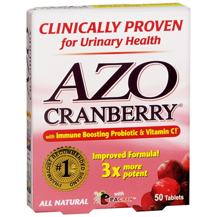 Azo Cranberry Supplement Tablets For A Healthy Urinary Tract - 50 Ea