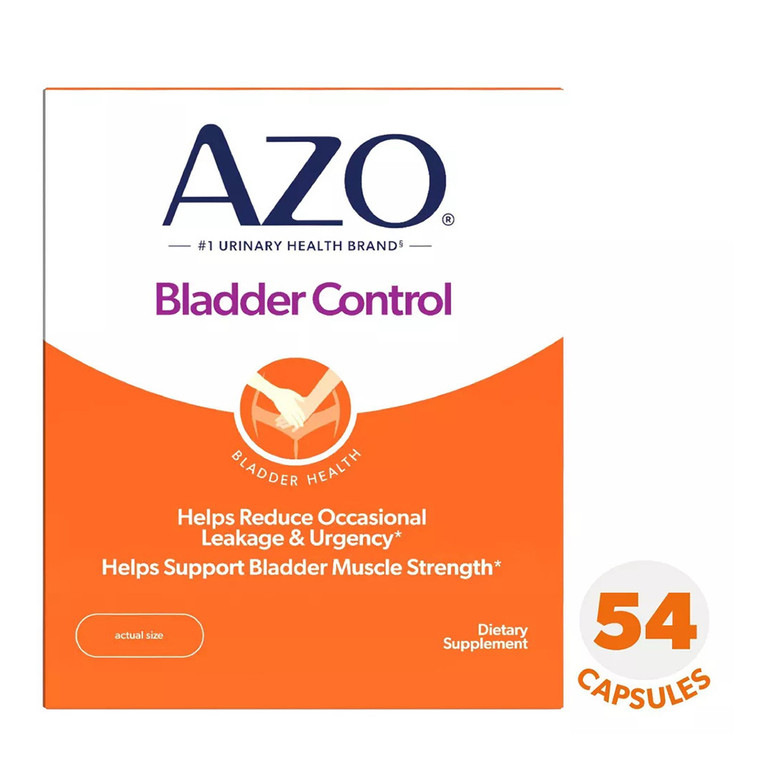 Azo Bladder Control Capsules for Reduced Urgency and Bladder Comfort 54Ea