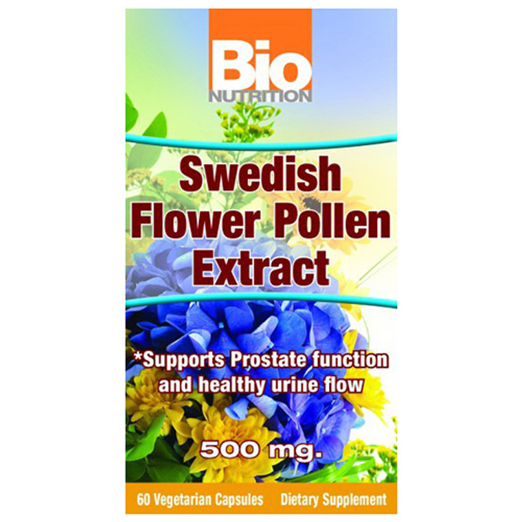 Bio Nutrition Swedish Flower Pollen Extract 500 mg Capsules, Urinary Health 60 ea
