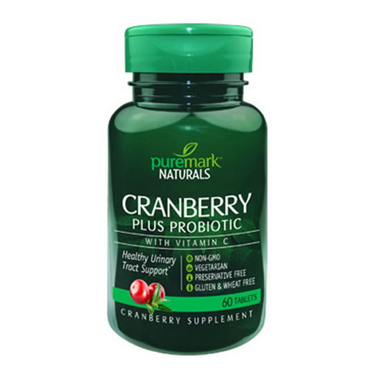21st Century Puremark Naturals Cranberry Plus Probiotic Tablets, 60 Ea