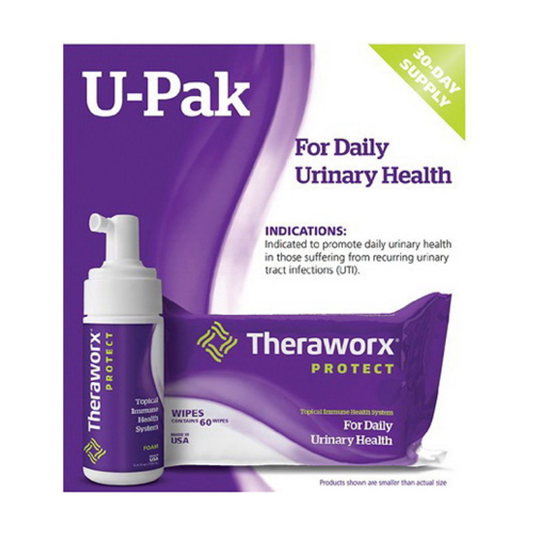 Theraworx Protect U Pak Foam Plus Wipes For Daily Urinary Health Kit, 1 Ea