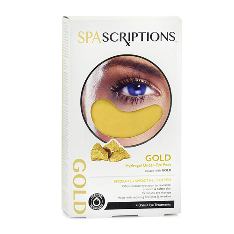 Spascriptions Gold Hydrogel Under Eye Pads, 4 Pairs