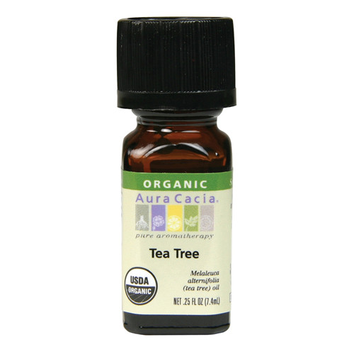 Aura Cacia 100% Organic Essential Oil, Tea Tree - 0.25 Oz