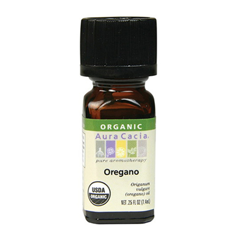 Aura Cacia Aromatherapy 100% Organic Essential Oil, Oregano - 0.25 Oz