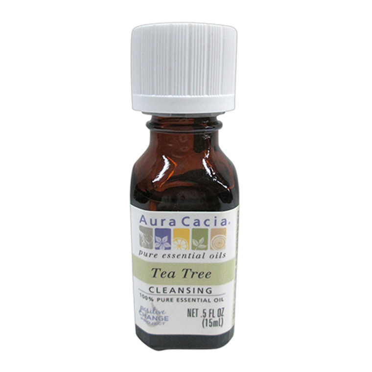 Aura Cacia 100% Pure Essential Oil Cleansing Tea Tree (Melaleuca Alternifolia) - 0.5 Oz