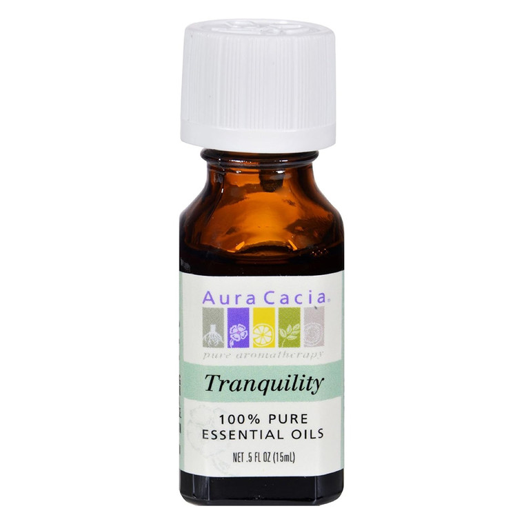 Aura Cacia Tranquility Essential Oil Blend Aromatherapy Relaxation and Calming Formula 0.5Oz (15ml)
