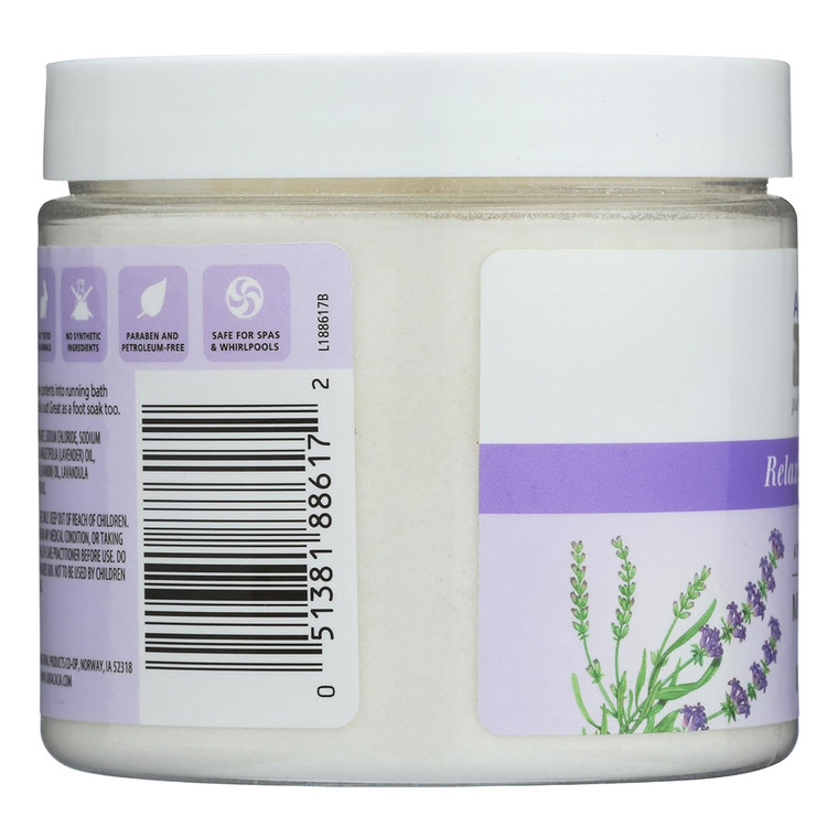 Aura Cacia Lavender Harvest Aromatherapy Mineral Bath Relaxing and Calming Soak 16Oz (454g)