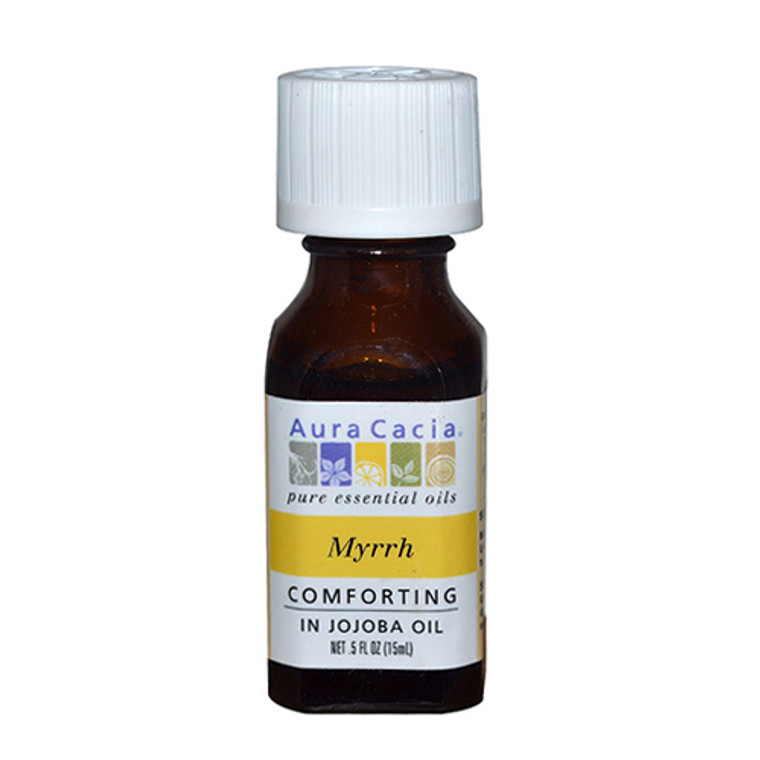 Aura Cacia Aromatherapy Precious Essentials Oil Myrrh With Jojoba - 0.5 Oz