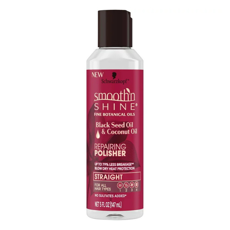 Smooth n Shine Straight Repairing Polisher With Black Seed and Coconut Oil, 5 Oz