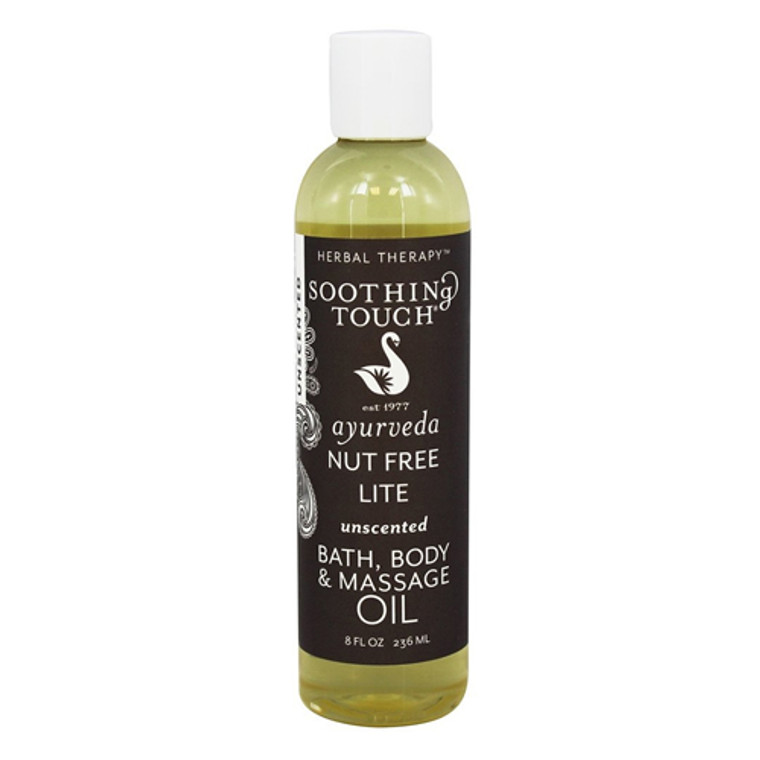 Soothing Touch Nut Free Lite Bath, Body And Massage Oil, Unscented - 8 Oz