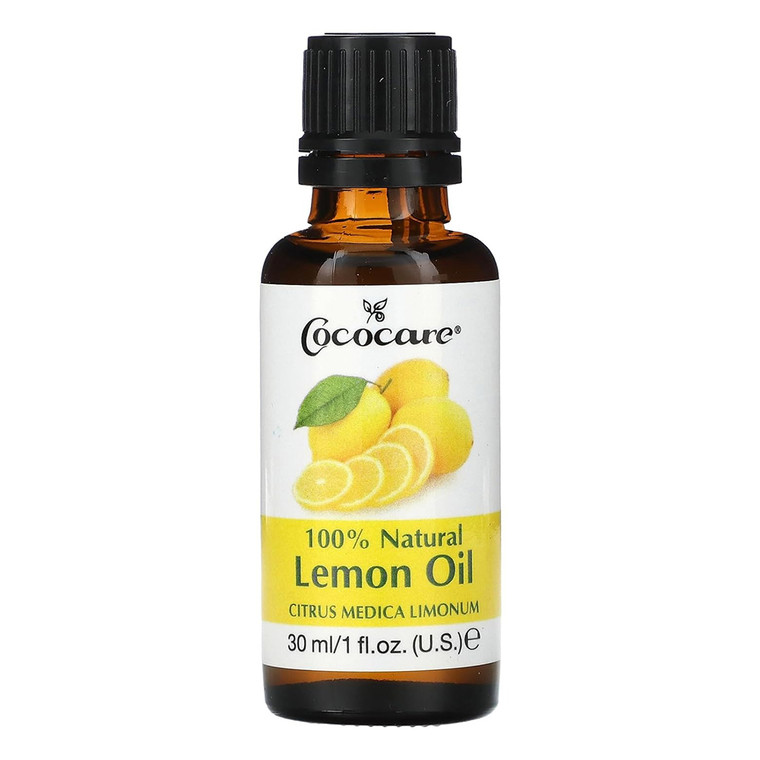 Cococare 100 Percent Natural Lemon Oil with Citrus Medica Refreshing Formula 1Oz (30ml)