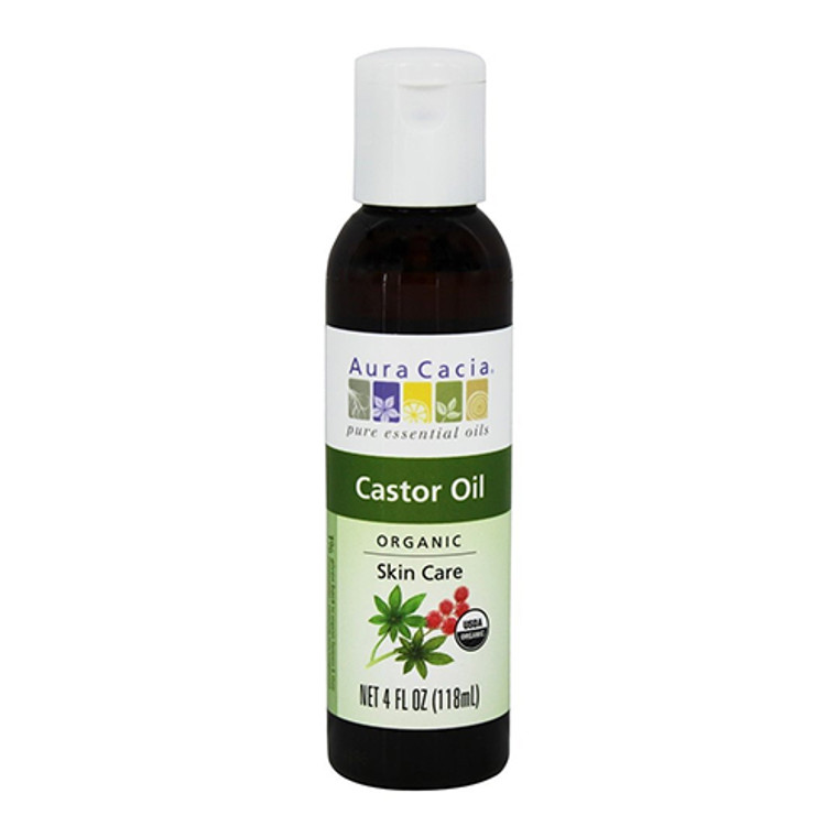 Aura Cacia Organic Castor Oil Skin Care, 4 Oz