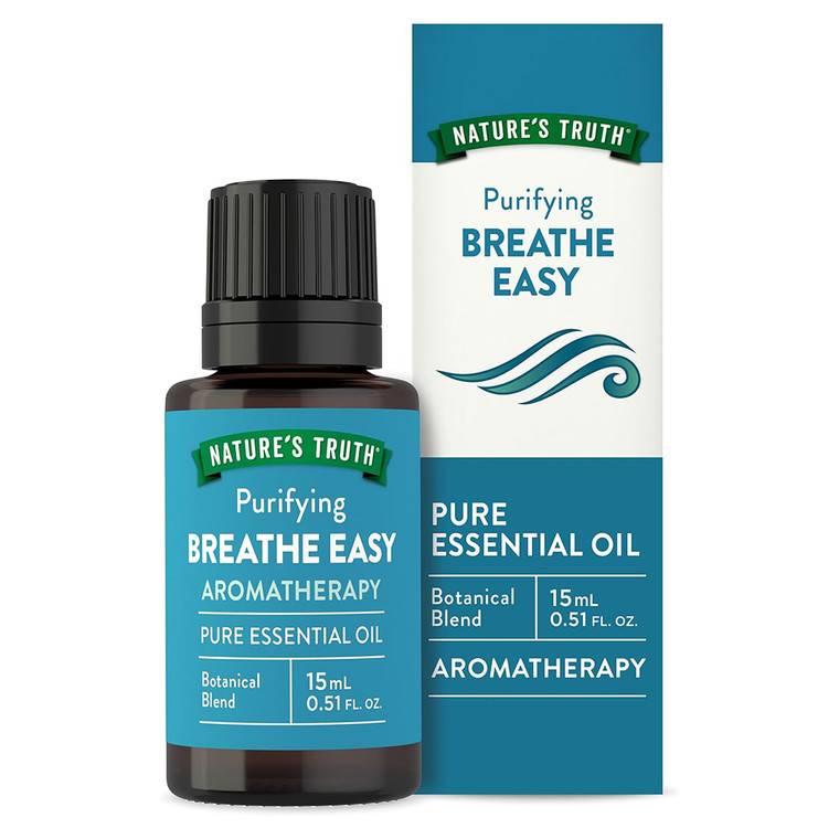 Natures Truth Aromatherapy Pure Essential Oil Blend Breathe Easy 0.51Oz (15ml)