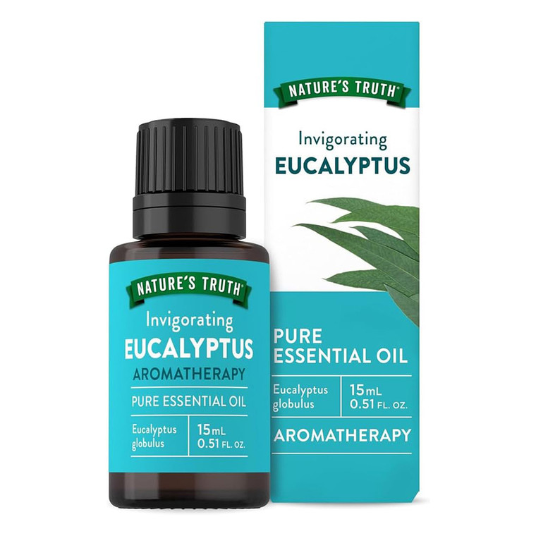 Natures Truth Aromatherapy Eucalyptus Pure Essential Oil Support Respiratory Wellness 0.51Oz (15ml)