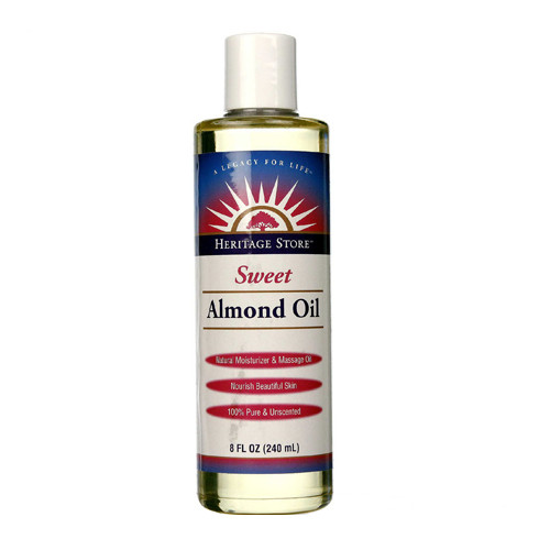 Heritage Store Sweet Almond Skin Lotion And Massage Oil, 8 Oz
